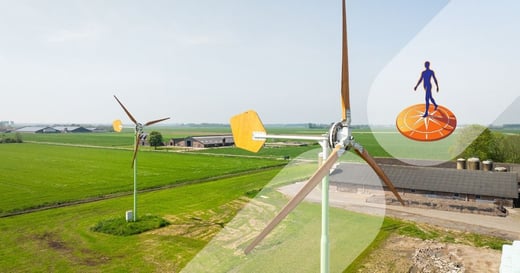 Een EAZ windmolen dankzij groene financiering van Rabobank.