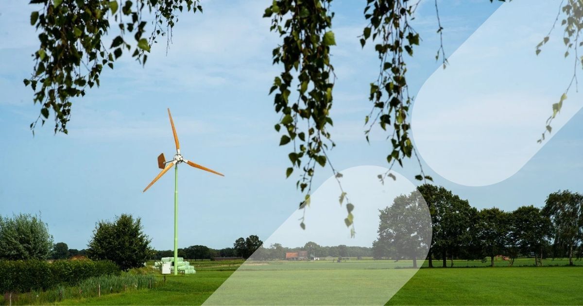 Kleine windmolen in Twente